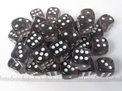 Chessex 36ct 12mm D6 - BK/WT